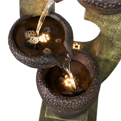 40inches Modern Outdoor Garden Fountain With Contemporary Design For Garden, Patio Decor