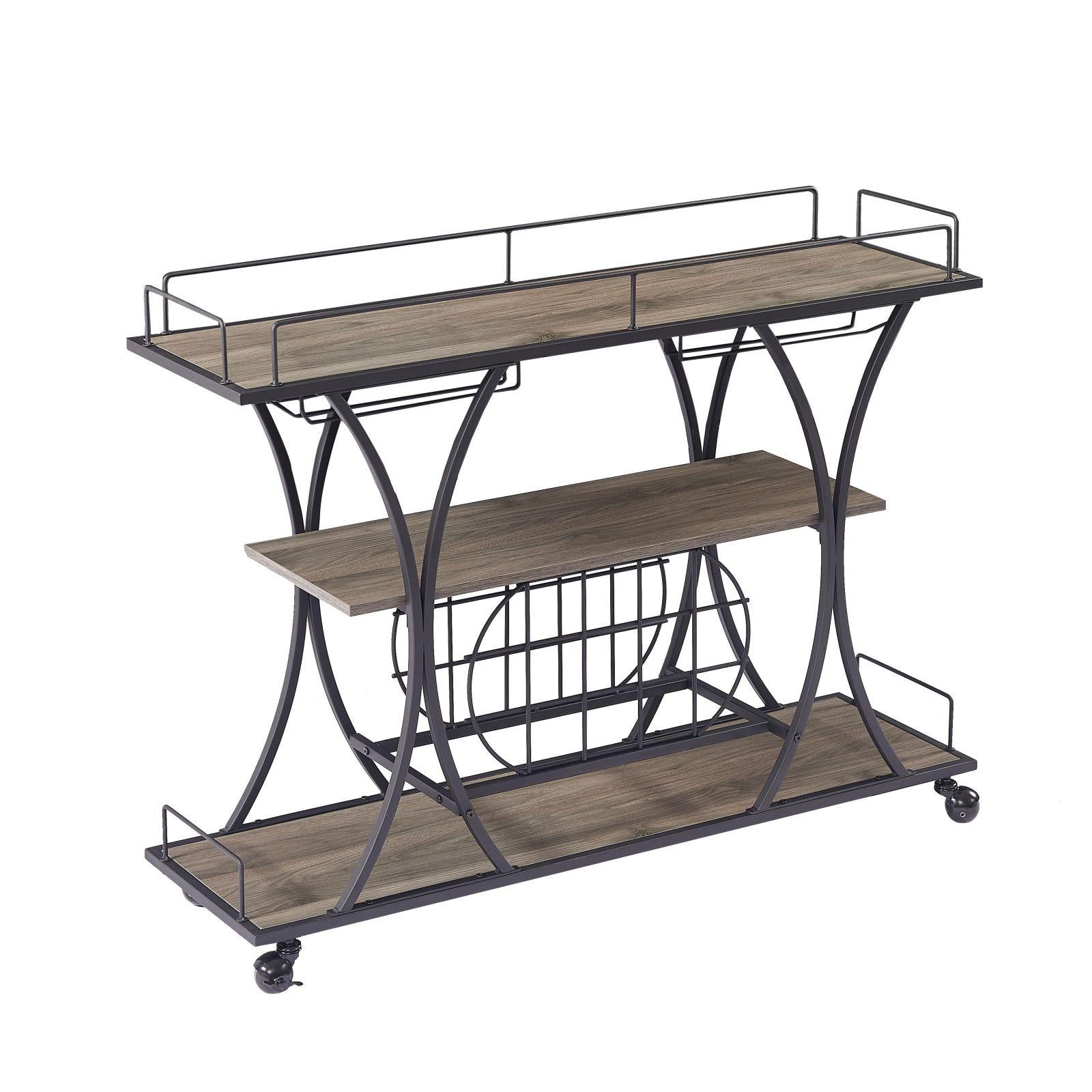 Kitchen Cart 3-Drawer Removable Storage Rack Trolley Cart With Rolling Wheels