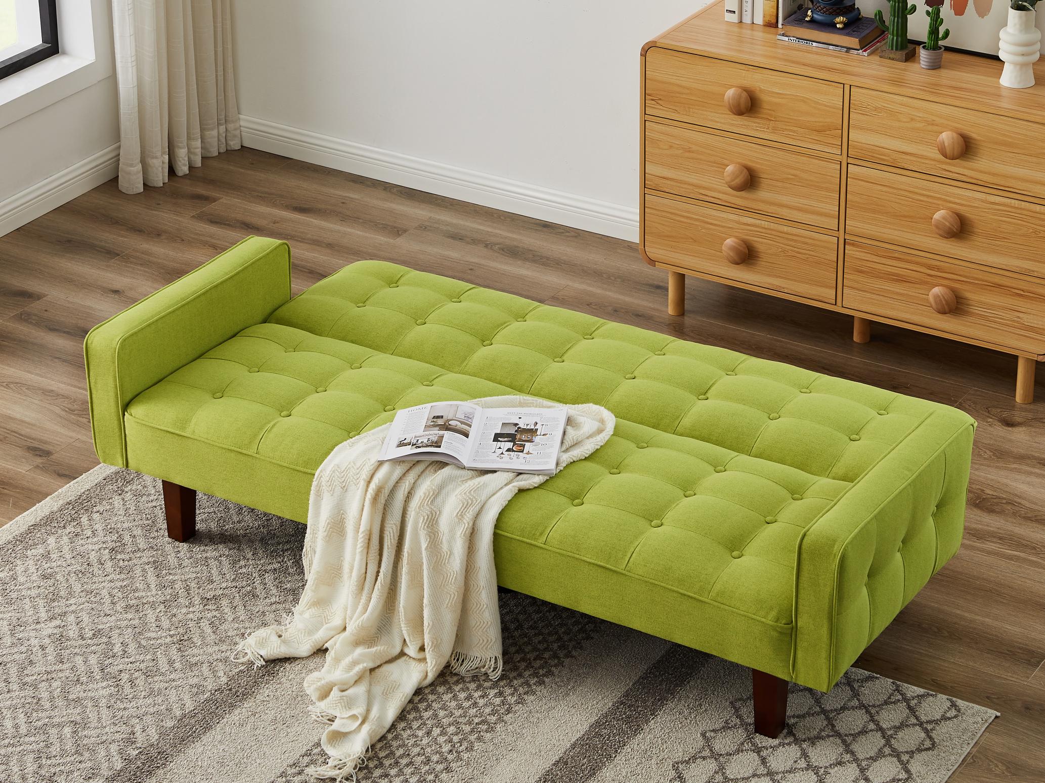 Solid Color Tufetd Sofa Save Space For Living Room