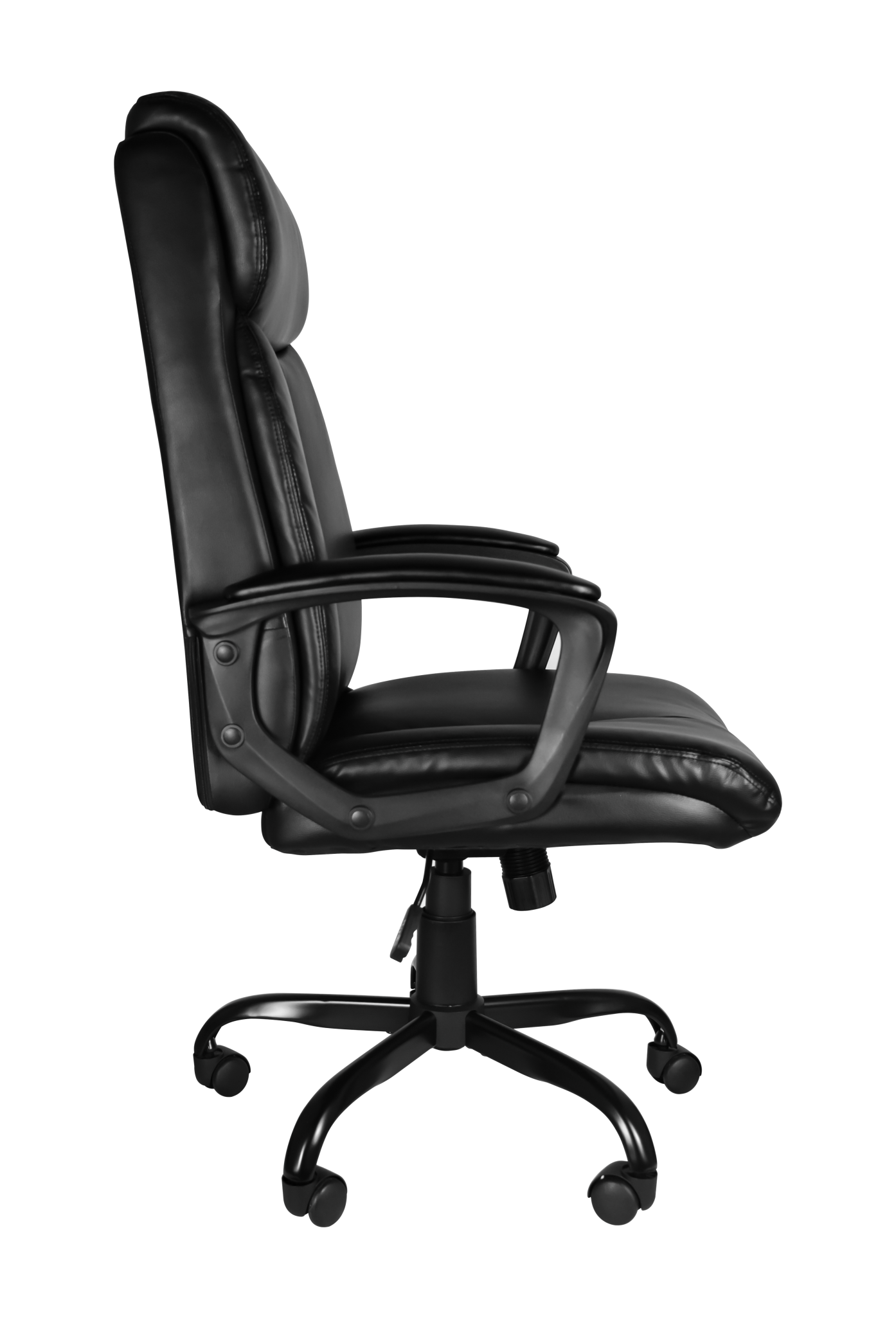 Office Desk Chair With High Quality Pu Leather, Adjustable Height/Tilt, 360-Degree Swivel, 300Lbs , Black