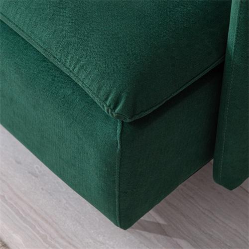 Modern Fabric Accent Armchair,Upholstered Single Sofa Chair,Emerald Cotton Linen-30.7''