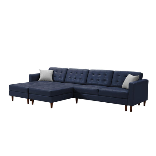 U-Shaped Sofa Tech Pu Leather Chaise Sofa