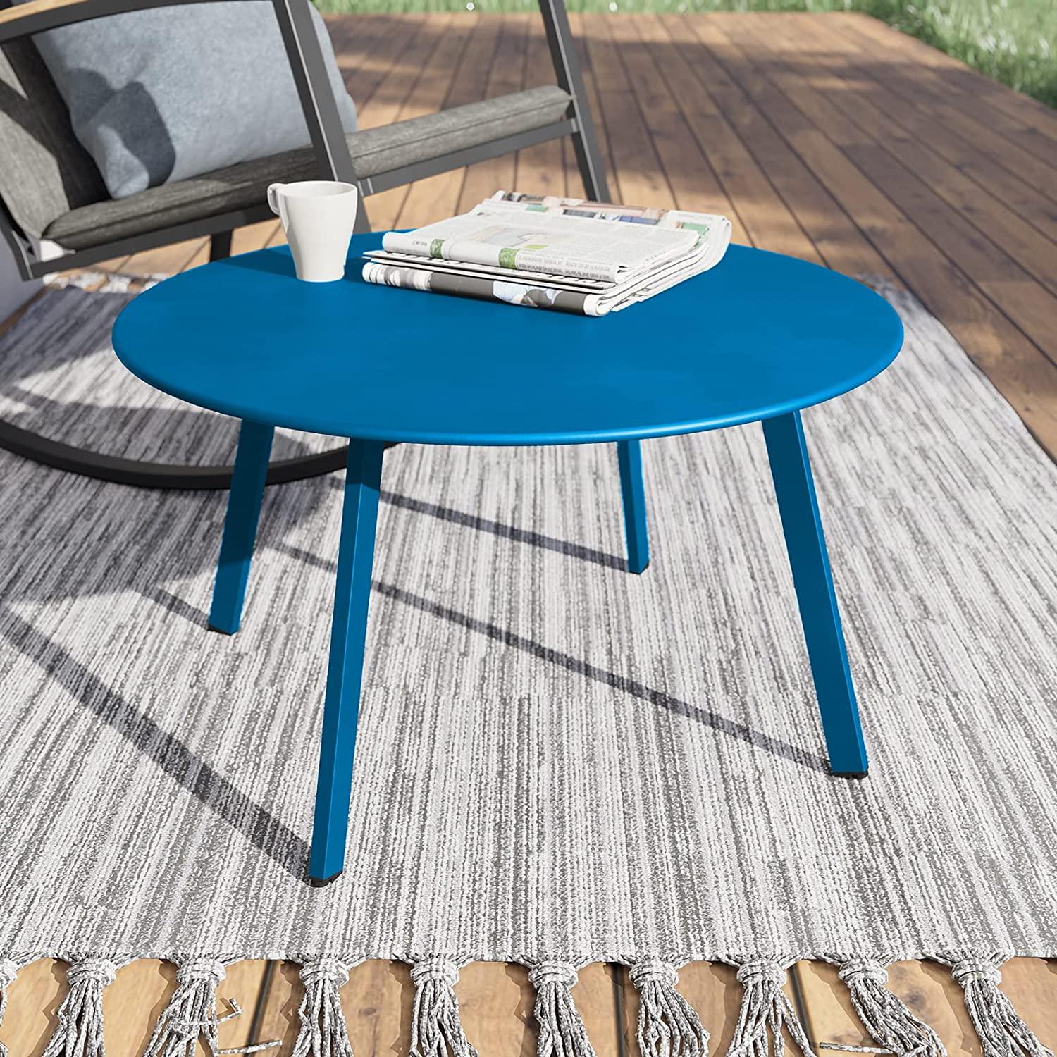 Round Coffee Table  Patio Side Table