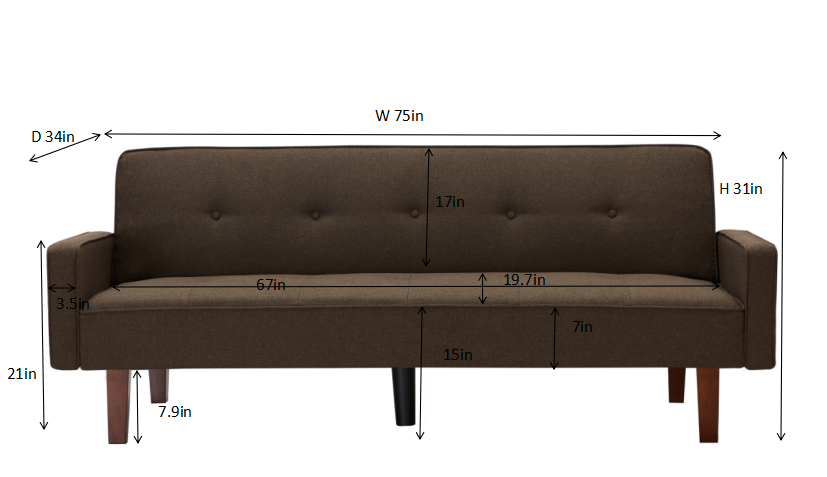 Solid Color Manufacture Sofa Bed Simple Combination Living Room Adjustable Couch