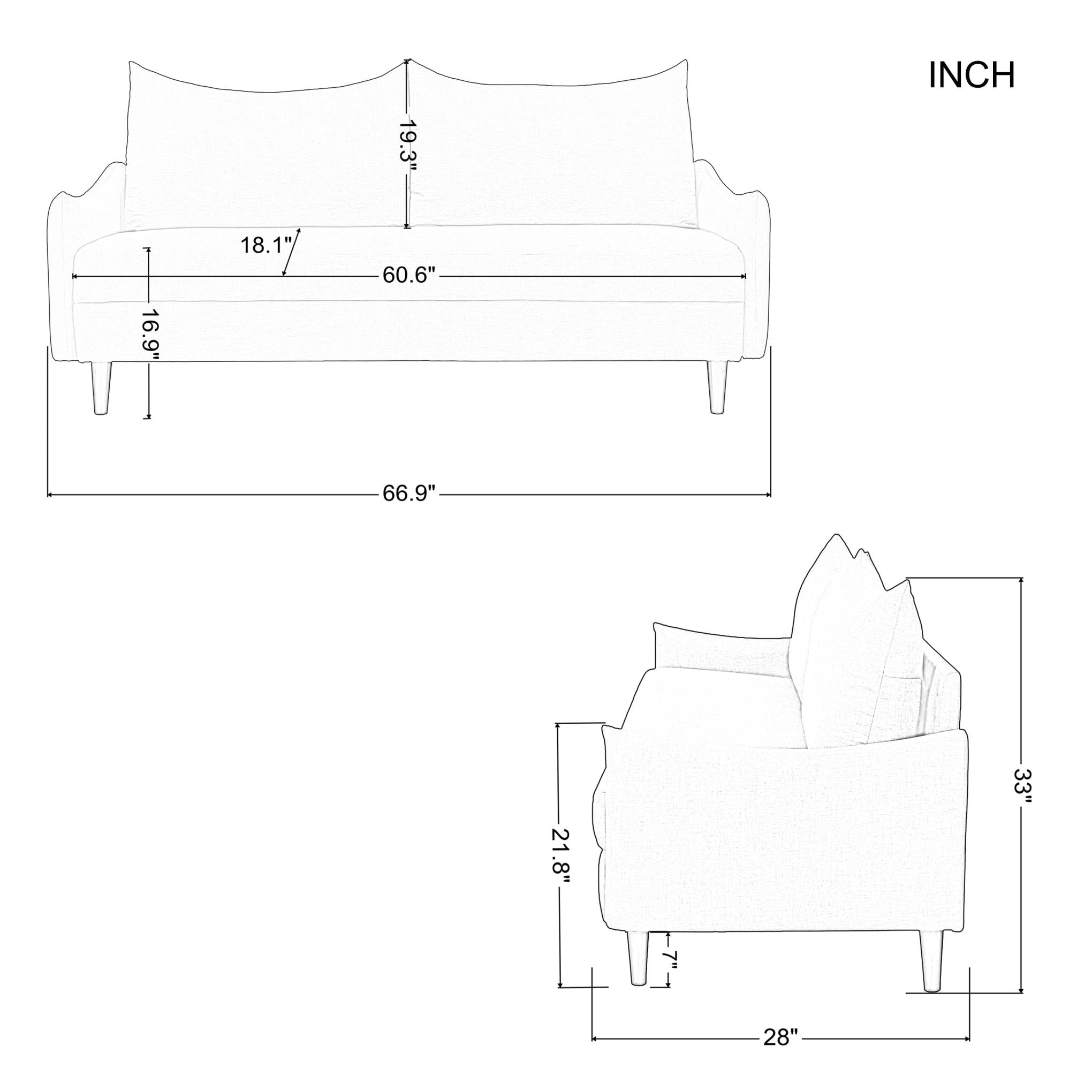 Modern Design Loveseat