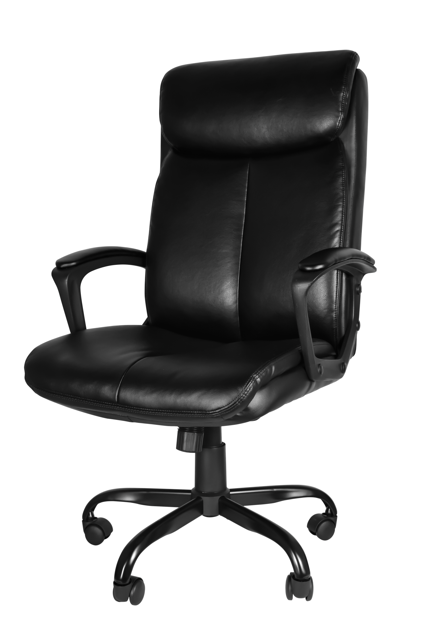 Office Desk Chair With High Quality Pu Leather, Adjustable Height/Tilt, 360-Degree Swivel, 300Lbs , Black