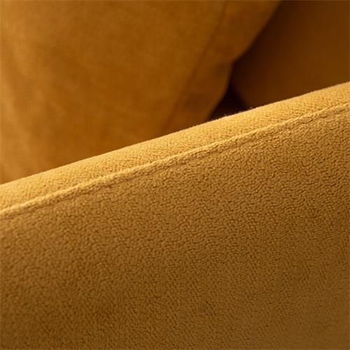 Modern Fabric Accent Armchair,Upholstered Single Sofa Chair,Yellow  Cotton Linen-30.7''