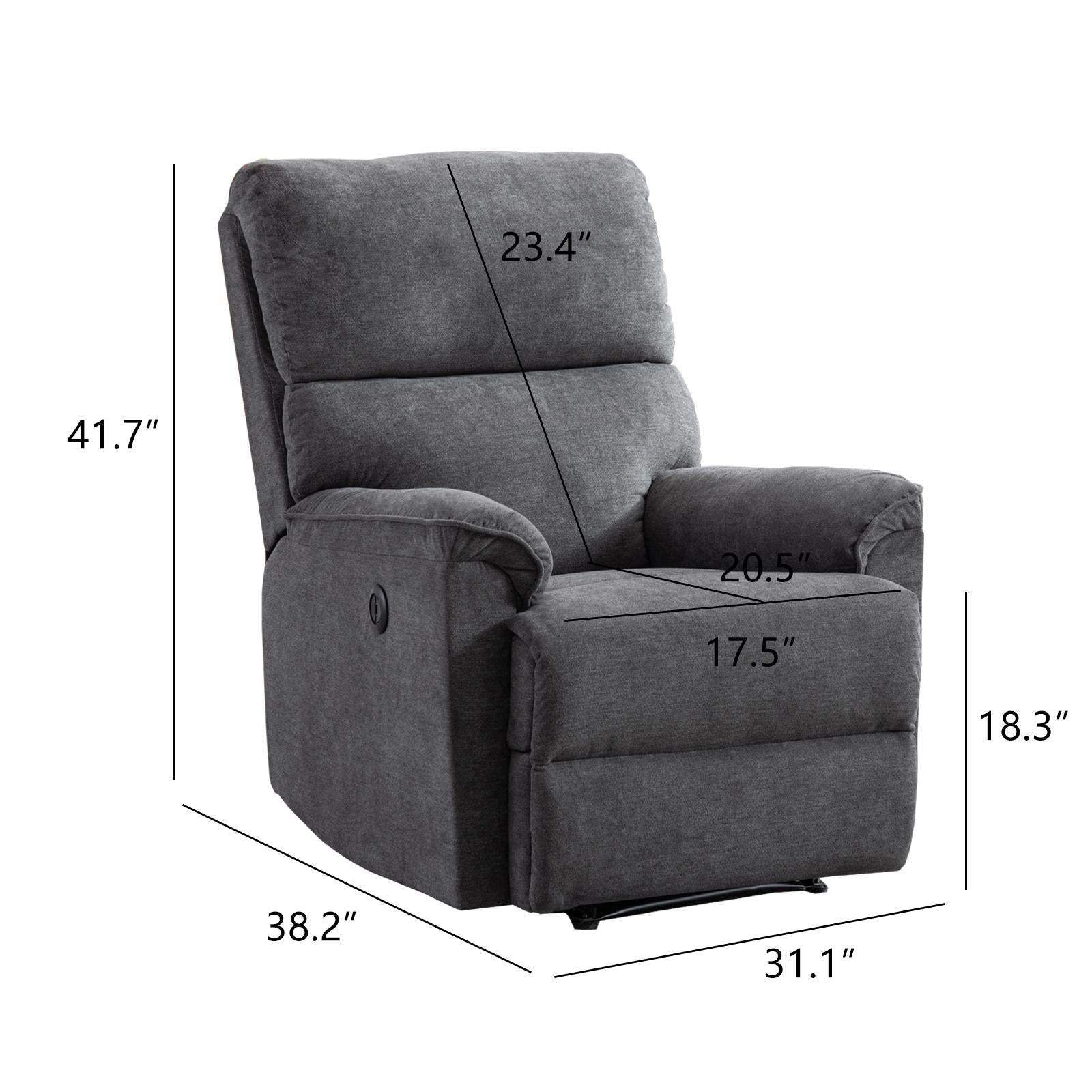 Minimalism Electric Recliner with USB Port