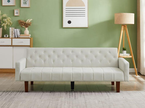 Factory Tufted Back Sofa Mid-Century Convertible Sofa Bed For Living Room